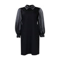 D3202 european and american plus size women's clothing  new arrival elegant mesh patchwork beaded loose plus size african dress