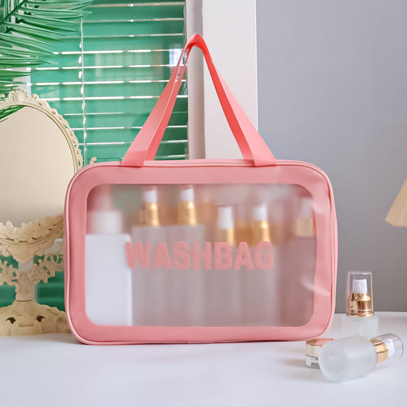 Wash storage bag Premium waterproof single-layer cosmetic bag Portable large-capacity transparent travel cosmetic storage bag