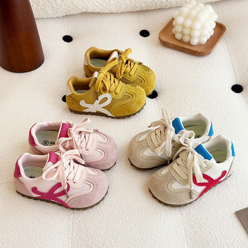 Children's Forrest Gump shoes 2025 spring and autumn new Korean version of girls breathable mesh sports shoes boys soft-soled running shoes