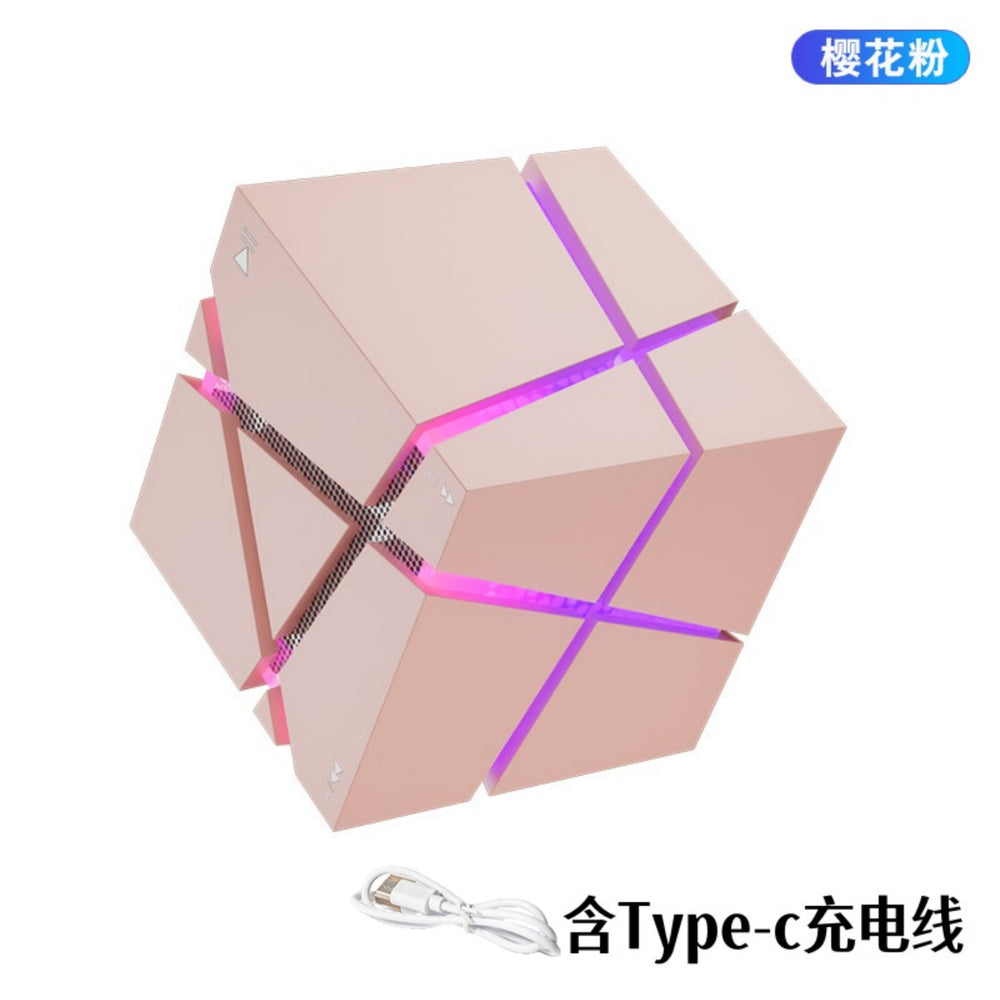 Original authentic rubik's cube bluetooth speaker subwoofer mini portable colorful light small speaker creative birthday gift