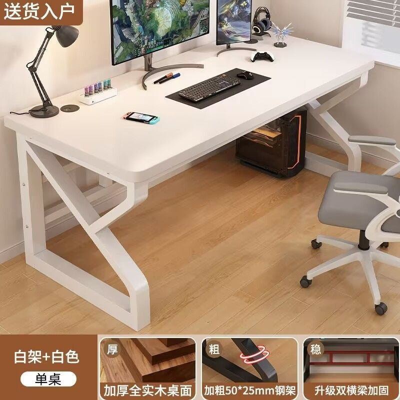 Solid wood desktop computer desk, gaming desk, student study desk, home bedroom desk, small apartment office desk