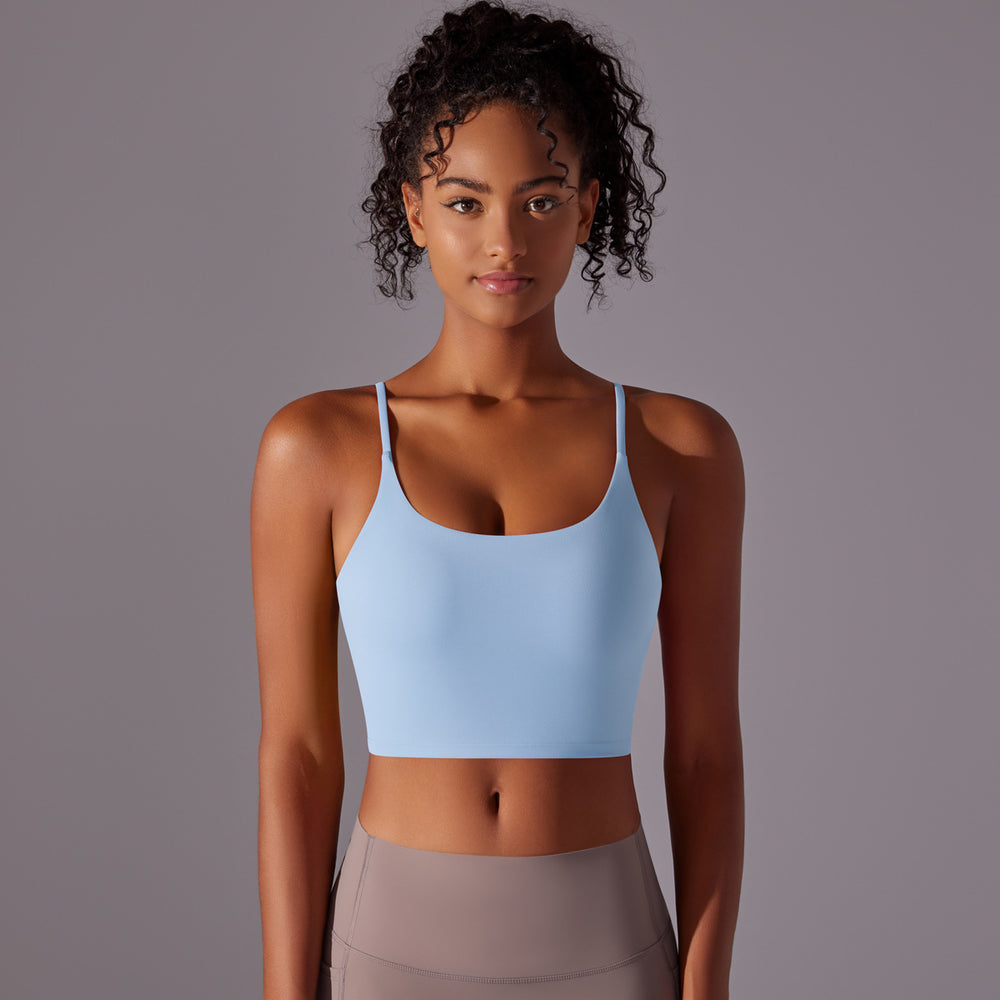 new arrival sling beautiful back sports intimates naked tight yoga bra outwear running fitness vest tops