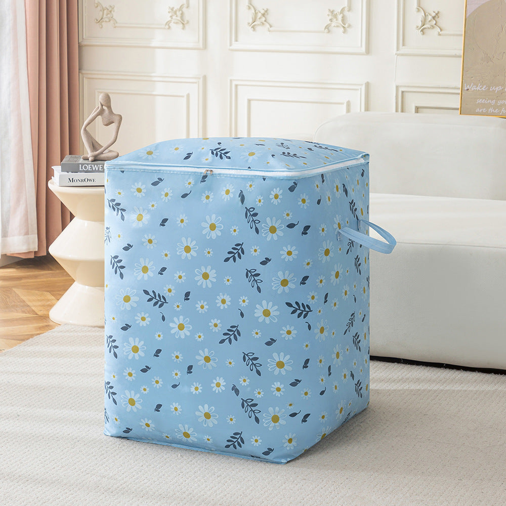 Quilt storage bag Thousand bird grid non-woven moving bag Large capacity travel duffel bag Foldable packing bag