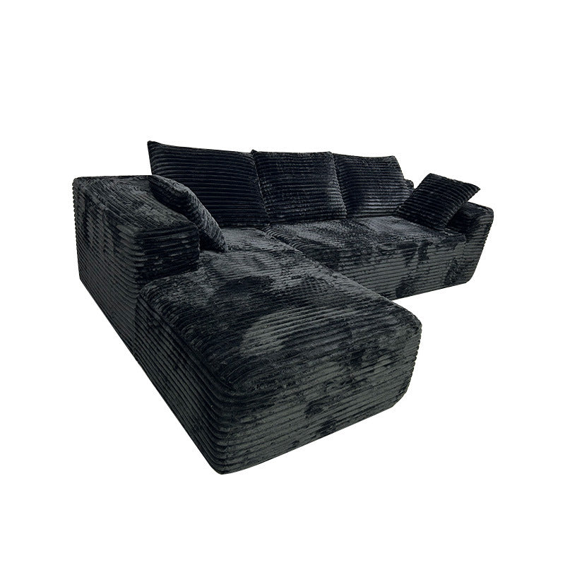 Amazon hot selling fabric sofa full sponge roll sofa l-shaped free combination lazy wholesale compression sofa