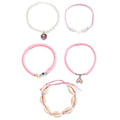 Wholesale seashell bracelet jewelry - cross-border summer ocean style starfish bracelet - trendy pink polymer clay pearl bracelet for women