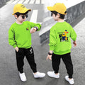 Boys' spring outfit  new style: trendy korean-style long-sleeve sweatshirt and athletic pants two-piece set