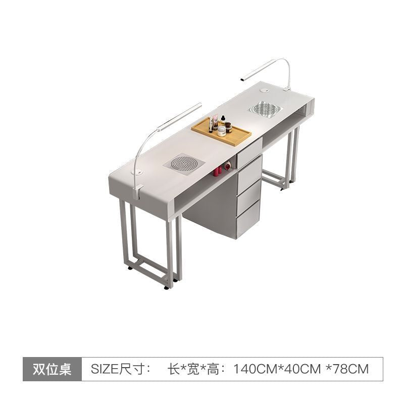 Widened 45cm nail table and chair set - special offer! economical single/double, light luxury, multi-functional, odorless, carbon steel with baked enamel finish
