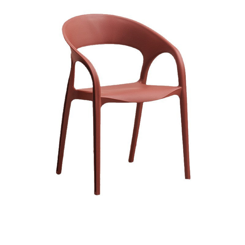 Wholesale plastic chairs thickenedfor homemoderncasual backrest stool commercial popularcasual restaurant outdoor dining chair
