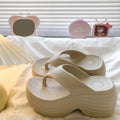 New 2026 summer women's platform sandals: trendy, height-boosting beach slides - versatile flip-flops for everyday wear