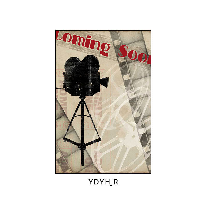 Private theater decorative painting retro American home cinema music dining bar box hanging painting cafe wall painting