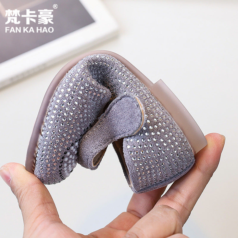 Vancahao girls' fashion kitty cat rhinestone princess shoes - new  spring/autumn collection - children's leather dress shoes for performances