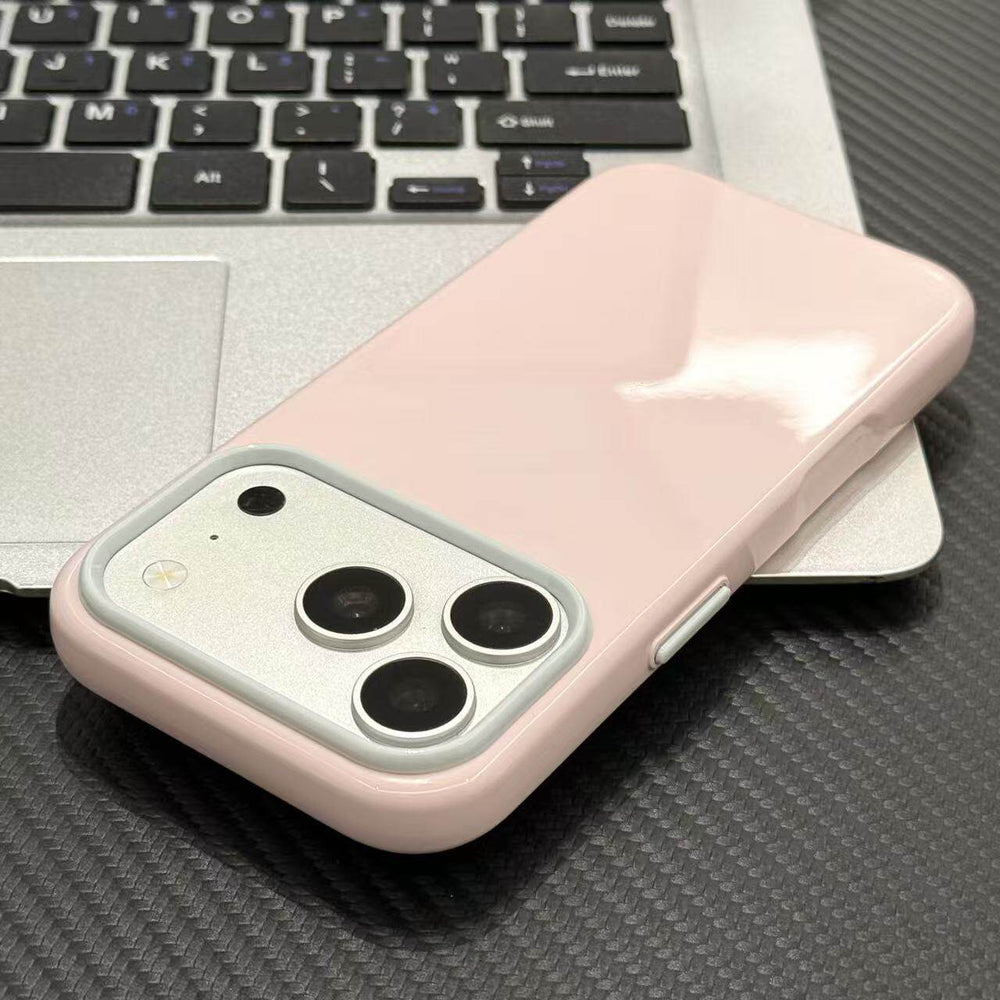 Suitable for apple 17pro mobile phone case, trendy contrasting color macaron jelly case, iphone16/13 anti-fall protective cover