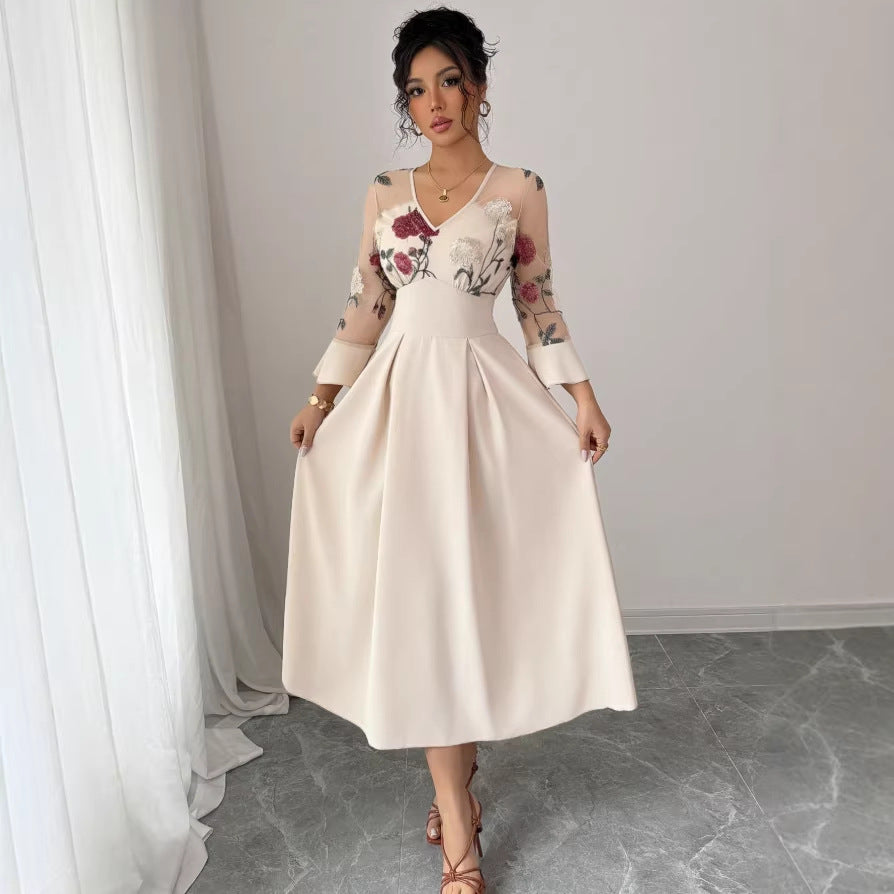 fall/winter new arrival: women's elegant and romantic sleeveless maxi dress - french style for cross-border e-commerce