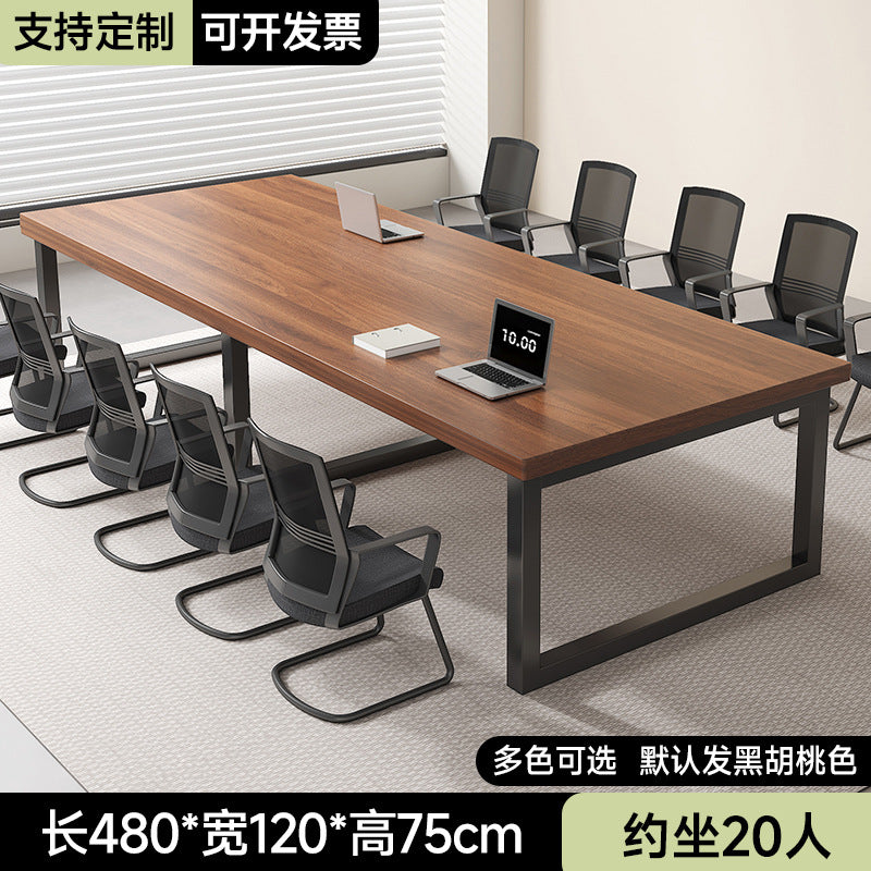 Conference table - modern minimalist long table, ideal for training, reception, negotiations, and office/meeting room use - table and chair set
