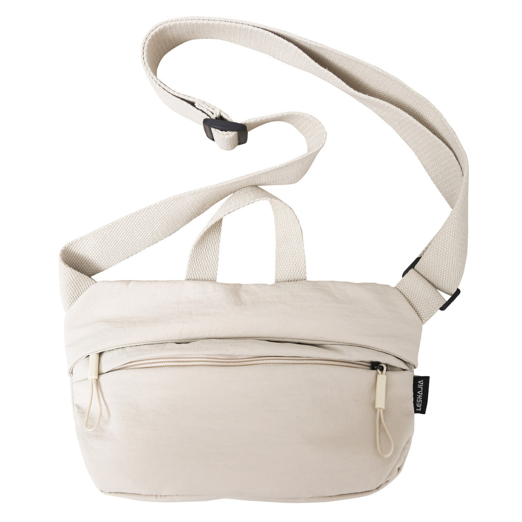 Satchel Women's Casual Hong Kong Style Shoulder Bag Nylon Cloth 2024 Autumn Breast Bag Handbag Textured Waterproof Student Crossbody Bag