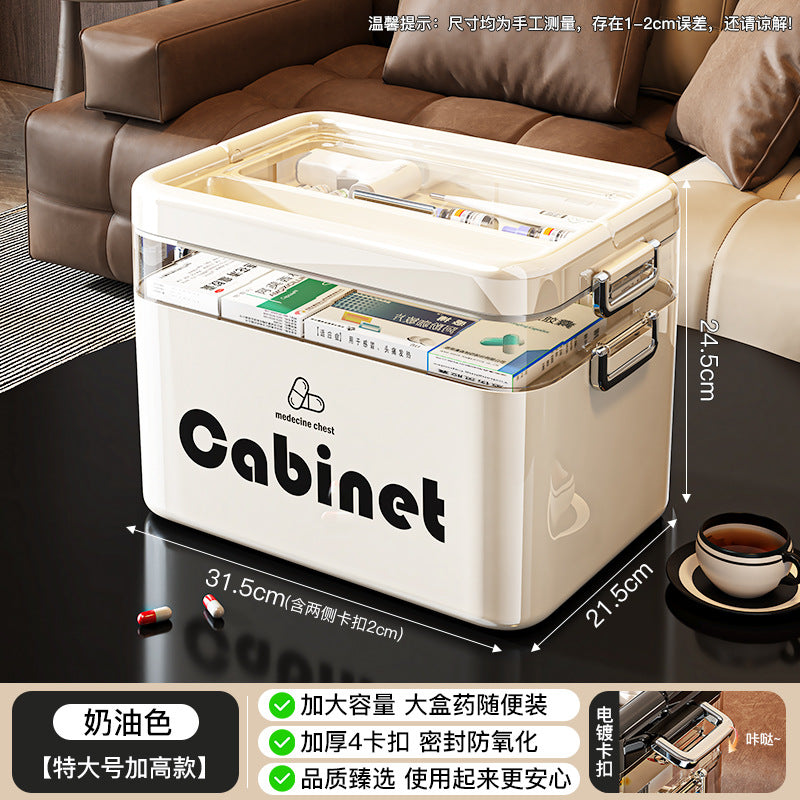 Multi-layer medicine cabinet Household medicine cabinet Large capacity medicine storage box Portable plastic medical first aid and portable medicine cabinet