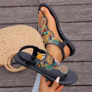 summer new arrival: women's plus-size flat sandals for cross-border e-commerce. wholesale price: $0.67. dropshipping available for  and
