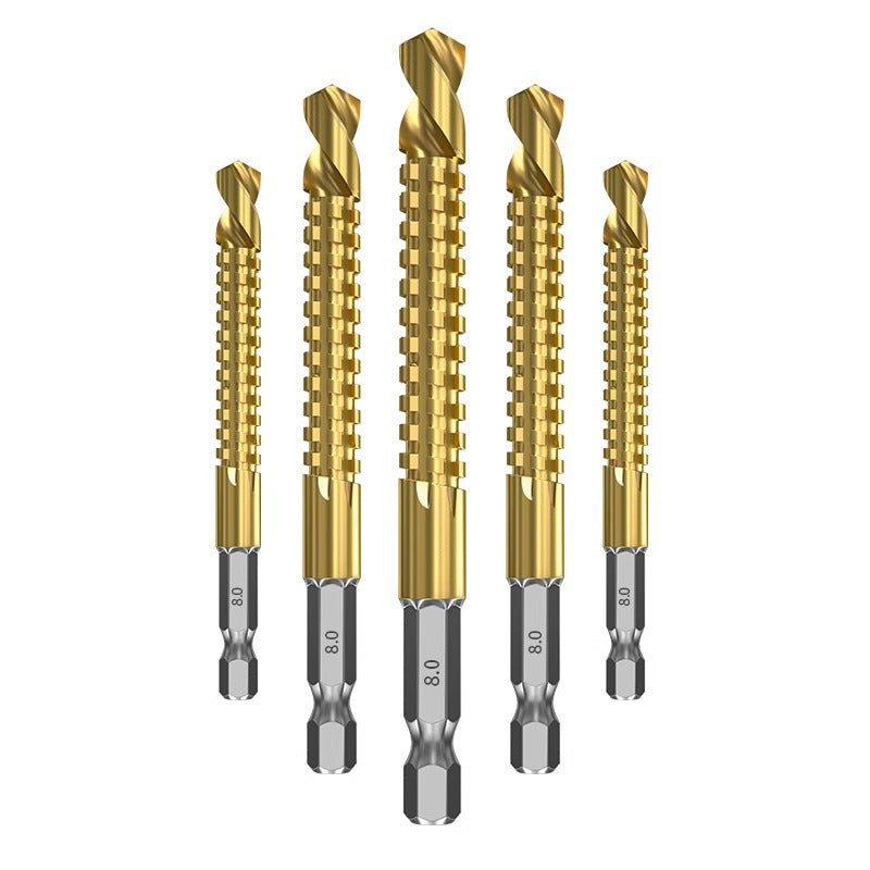 Baolian hexagonal handle sawtooth drill, woodworking special cable stitch drill bit, alloy cutting electric drill drill flower