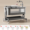 Aluminum alloy - dark gray [toy model] comes with a toy rack + nursing table + memory foam pad + storage basket + mosquito net