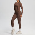 Ready-to-ship cross-border brushed microfiber seamless breathable compression short-sleeve three-piece activewear set for women - perfect for running, fitness, and yoga
