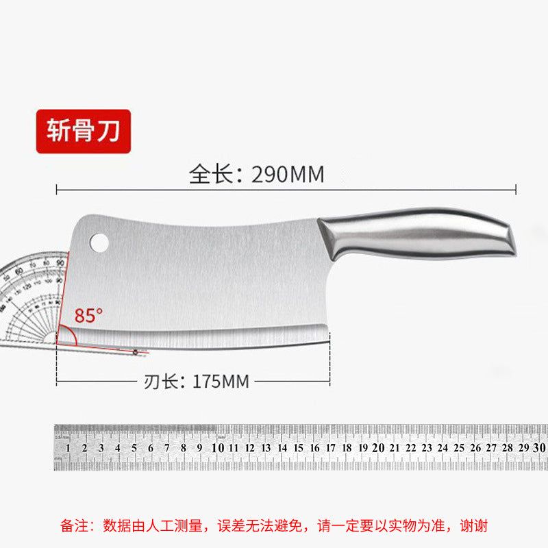 All stainless steel kitchen knife for home bone chopping knife slicing knife meat cutting knife chopping dual-purpose knife chef knife kitchen for home knife