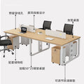 Modern minimalist office desk and chair set - double/quad workstation for employees