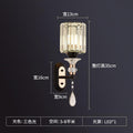 Minimalist modern luxury crystal wall sconce - bedroom bedside lamp, wall light for stairwells, hallways, living room accent wall, led lighting fixture