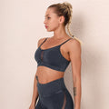 European and american washed jacquard seamless sports bra cut out braid fitness sling intimates yoga wear sports vest for women