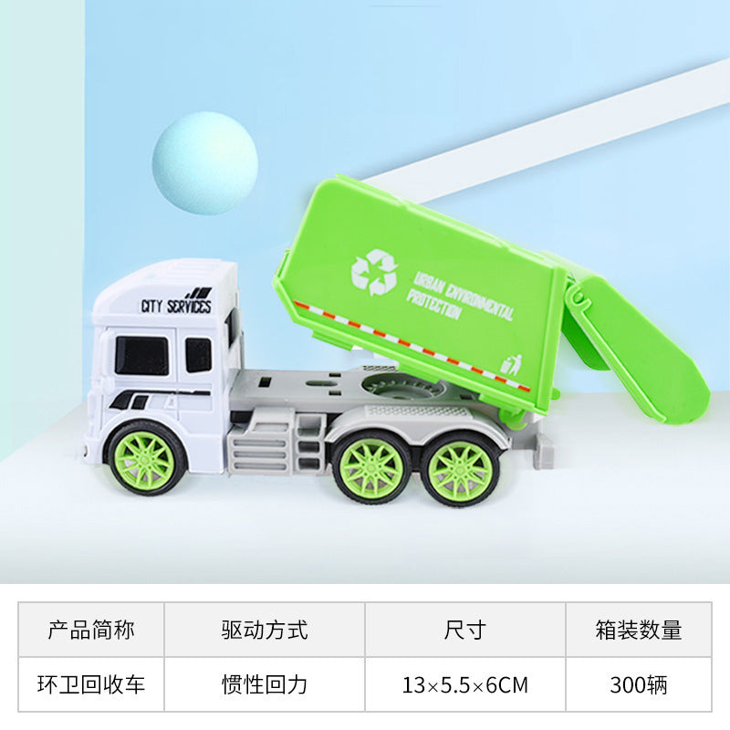 Boys' inertia pull-back excavator bulldozer construction vehicle set - excavator bulldozer toy car - kindergarten small gift toy