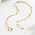 European and american cross-border casual hammered cross necklace niche style sense of design asymmetrical fashioneasiest for match collarbone chain necklace