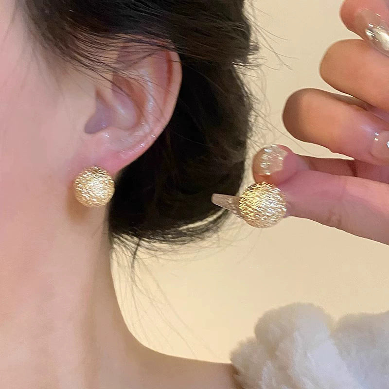 925 sterling silver needle spring/summer floral earrings - elegant, high-end, unique pearl stud earrings - wholesale