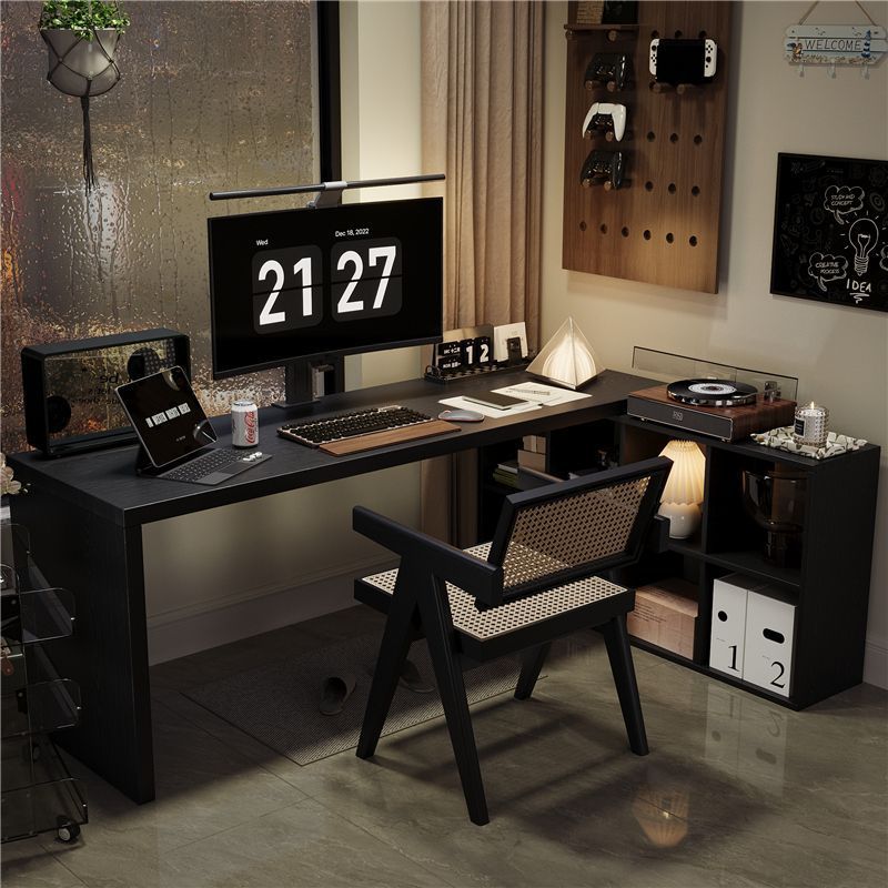 Corner desk bookshelf all-in-one desk l-shaped computer desk student home writing desk corner office desk bedroom desk
