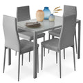 Exporttarget tempered glass dining table and chairs transparent scandinavian rectangular dining table dining tables