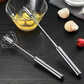 Stainless steel semi-automatic egg whisk - cream, egg, and manual whisk - mixer - baking tool - dropshipping available