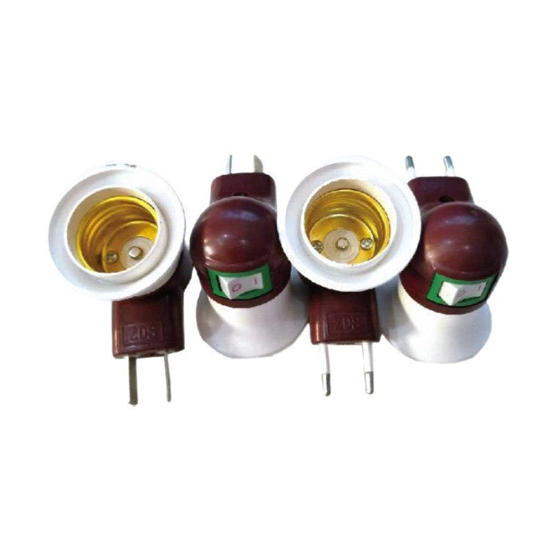 Pipe lamp holder plug-in wall type energy-saving light bulb manufacturer switch supply base mobile E27 lamp holder tilting wholesale