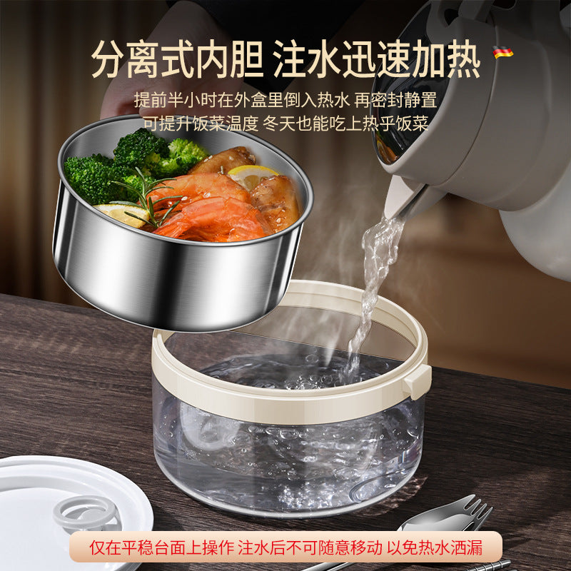 304 stainless steel multi-layer lunch box, large-capacity bento box for office workers, three-layer thermal insulation and sealing, picnic with rice and pot