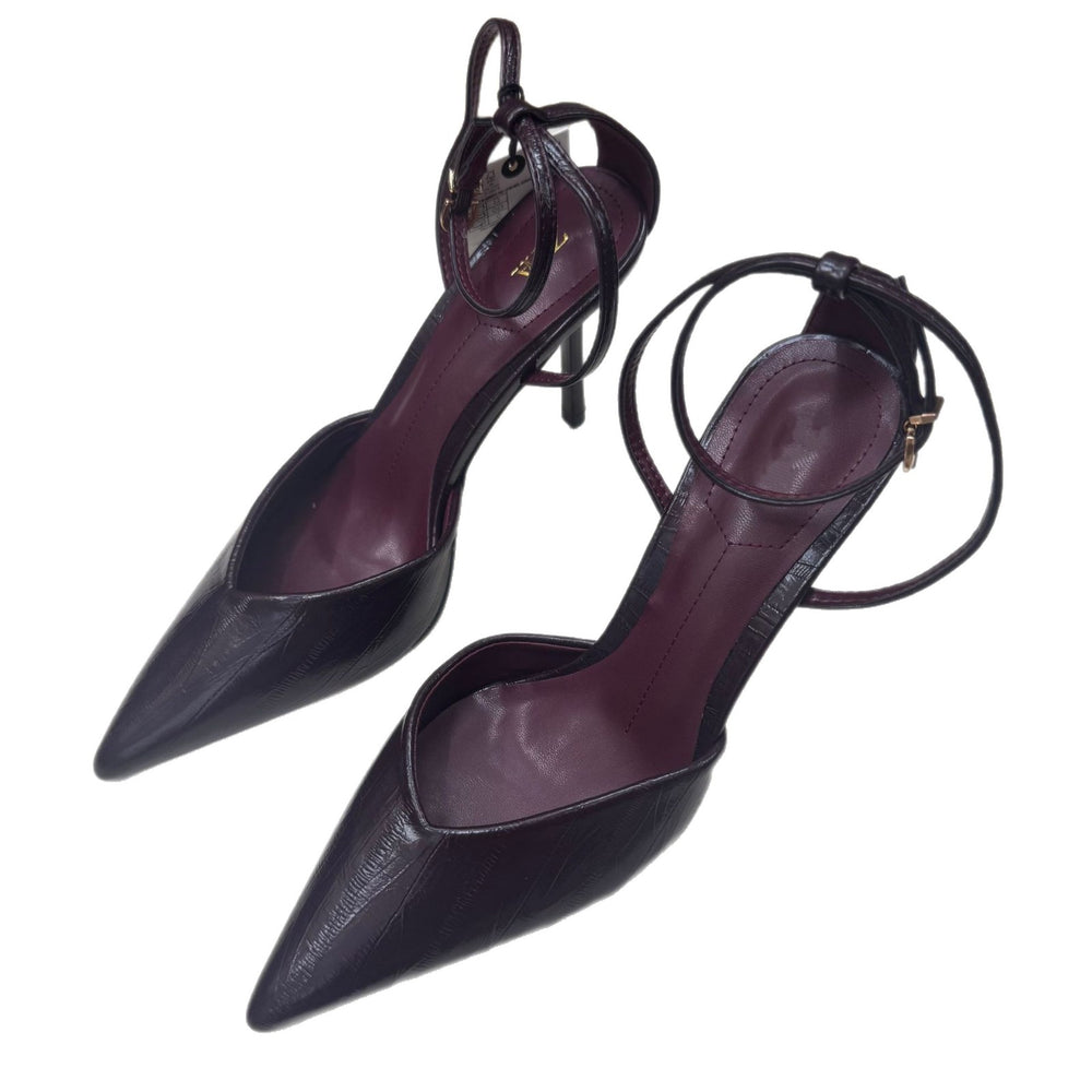 Spain 2026 spring new arrivals: sexy pointed-toe pumps, patent leather-effect slingback stilettos
