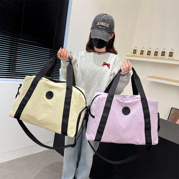 Foreign trade business trip short-distance travel bag, simple, lightweight, large-capacity fitness bag, casual portable messenger business trip duffel bag
