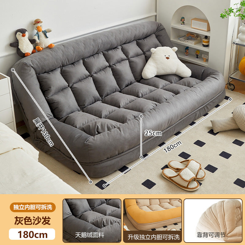 Beanbag sofa can lie down and sleep on the balcony, huge tatami double small apartment rental room human dog house