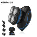 8w electric shaver with washable floating head, razor, battery life indicator, led display, rotary shaving, wet & dry use