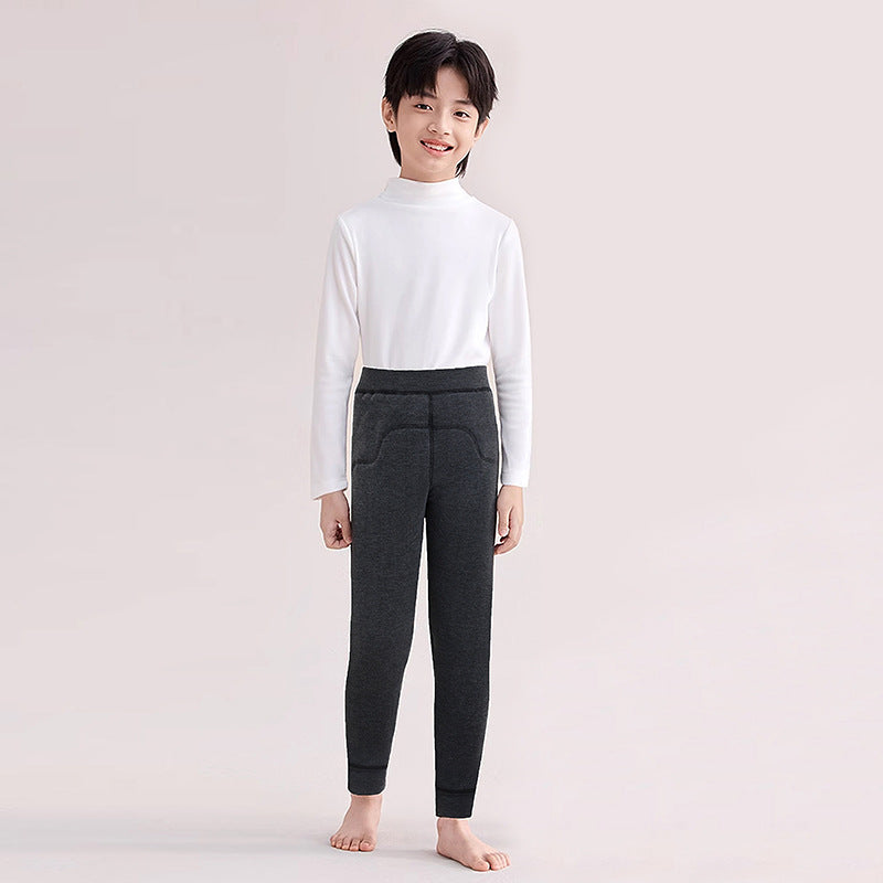 New arrivalheattechheattech flat waist elastic heattech pants plus size extra thick wool heattech pants winter northeast thickened pants
