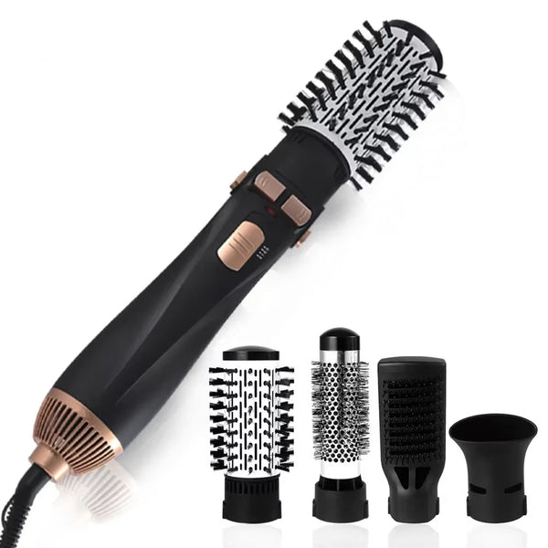 Multifunctional straight hair comb, curl straight dual-purpose automatic rotating hot air comb, big wave 4-in-1 curling iron, hair dryer