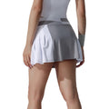 New high-stretch, quick-dry women's yoga skort - tennis outfit with ruched faux two-piece design for sports, fitness, running, and badminton