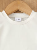 Kids clothing cross-border exclusive for european and american girls new arrival children's white t-shirt + blue suspender skirt