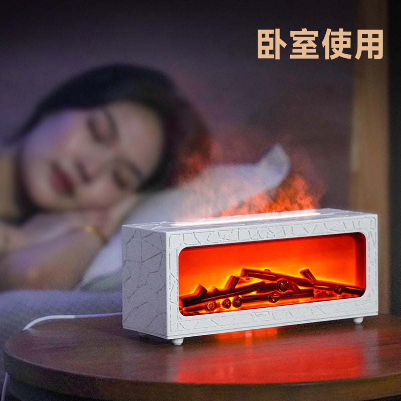 artificial flame fireplace aromatherapy machine small for home ultrasonic intelligent remote control large fog volume silent humidifier