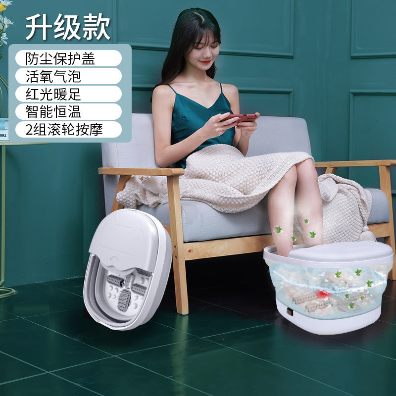 Foldable electric foot bath basin - home use, constant temperature, massage foot tub, portable foot soak bucket with electric heating