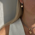hot-selling love tassel necklace for women, european and american niche design, trendy sweet and cool patchwork chain earrings and bracelets