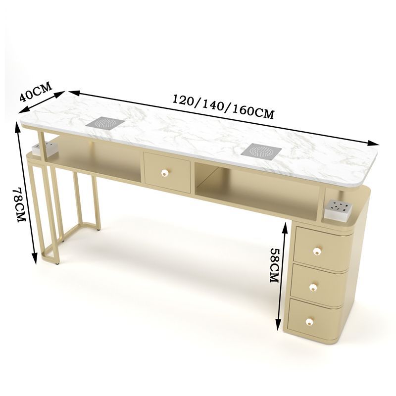 Nail art light luxury vacuum cleaner table single multi-function marble suit nail salon popular double table chair chair