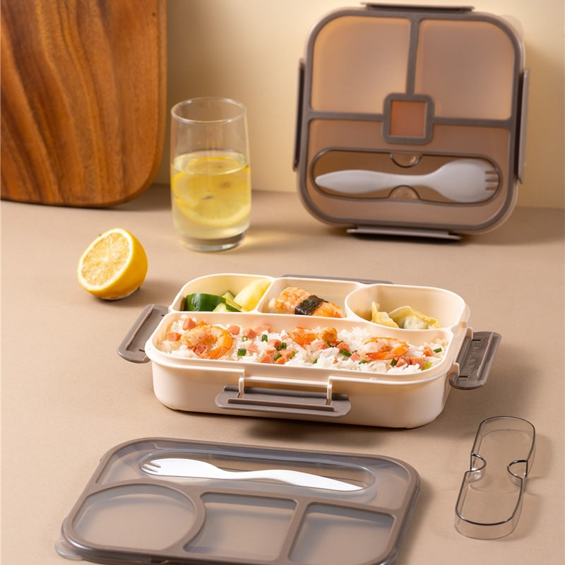 Cross-border Children's Student Lunch Box Grid Sealed Fruit Box Salad Box Go to Work Microwave Bento Box
