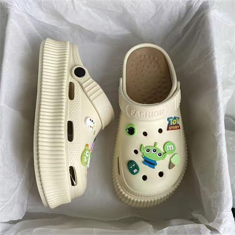 2025 baotou sandals women's hot style clogs outwear non-slip home soft beach new arrivalcouple sandals